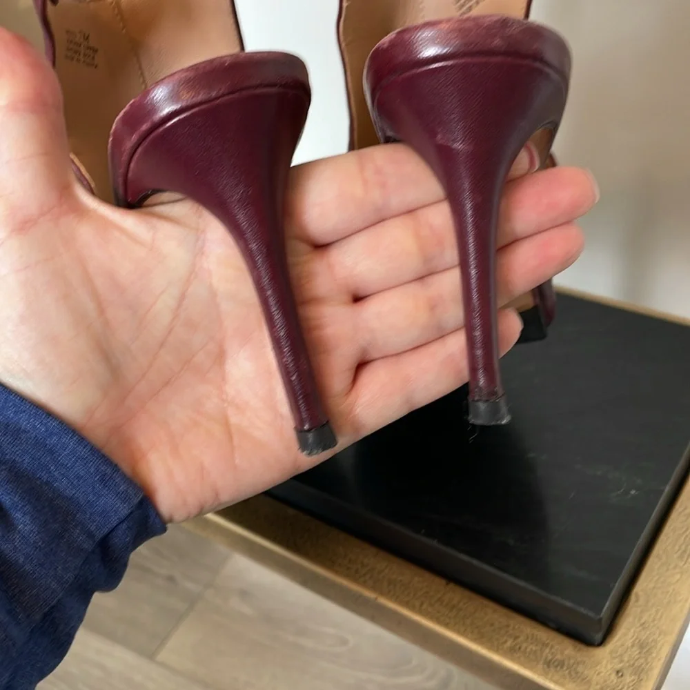 Halston Heritage Betty Leather Slingback Booties - Picture 4 of 12